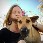 Angela and her dog, Bella