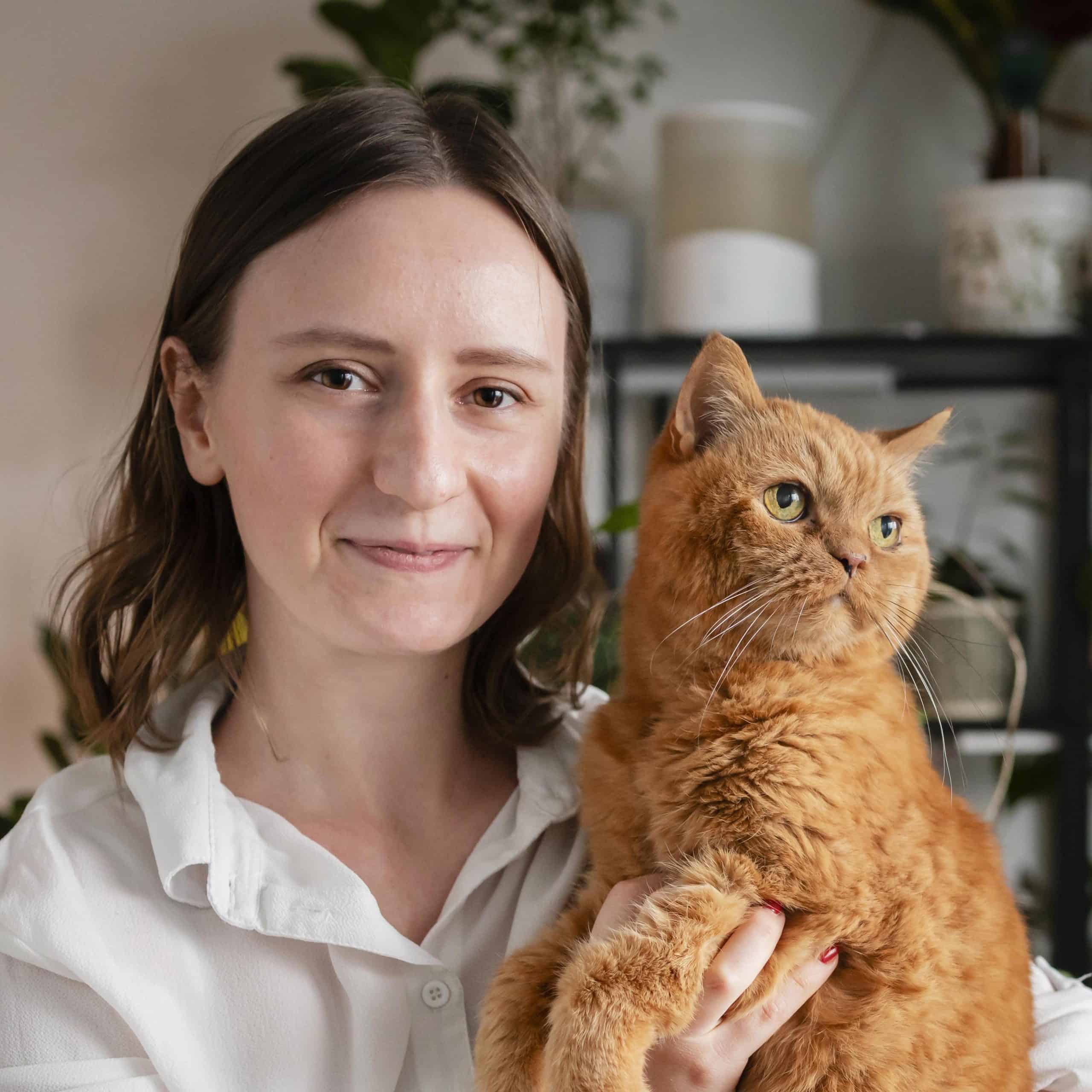 Natalie and her cat, Simba